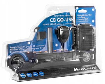 Midland CB radio M-MINI USB komplet z anteno LC-29 magnet darilni set