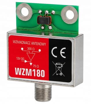 Blow WZM180 30 dB zaščiten keramični antenski ojačevalnik DVB-T2 12V