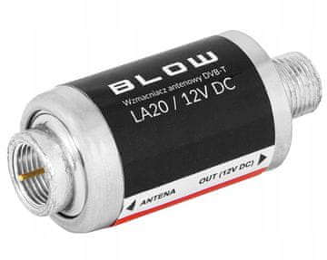 Blow LA20 DVB-T2 linearni antenski ojačevalnik 20 dB 12V F konektorji