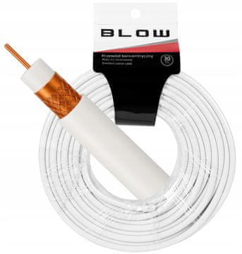 Blow Koaksialni kabel RG6U CU 30 m 32x zaščiten 75 Ohm svetlo bel