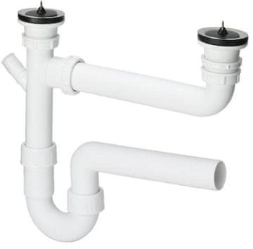Viega Odtočni komplet za dvojna pomivalna korita s cevnim sifonom 6/4"x50, plastični