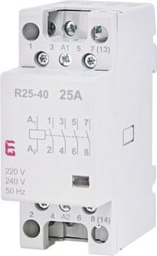 ETI Modularni kontaktor 25A 4 vklopni kontakti (2 modula 4-polni) R 25-40 230V
