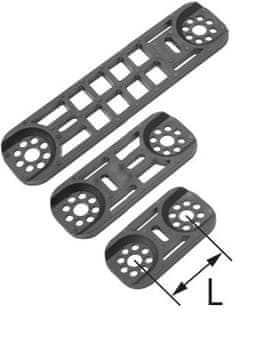 Dvojna plastična montažna plošča - L = 50 mm