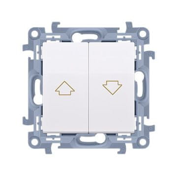 Sprožilni gumb (modul) 10 A, 250 V~, vijačni priključki, bel Simon10