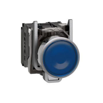 Schneider Electric LED osvetljena skrita tipka, NO+NC, 24V, modra