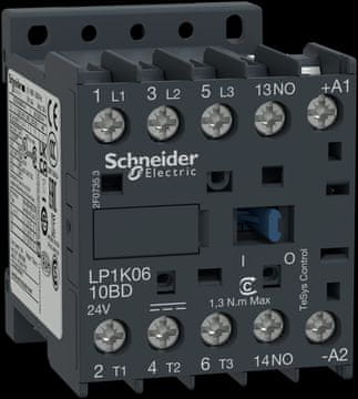 Schneider Electric Močnostni kontaktor TeSys K 12A 3P 1NO tuljava 24VDC škatlasti priključki