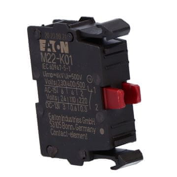 Eaton Kontaktni element M22-K01 1R, nameščen na sprednji plošči