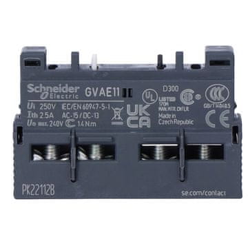 Schneider Electric Blok s trenutnim stikalom, sprednja montaža, 1NC, 1NO, škatlaste sponke