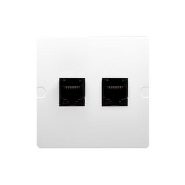 Računalniška vtičnica RJ45 + telefonska vtičnica RJ11 BMF5T.02/11 Osnovni modul bela