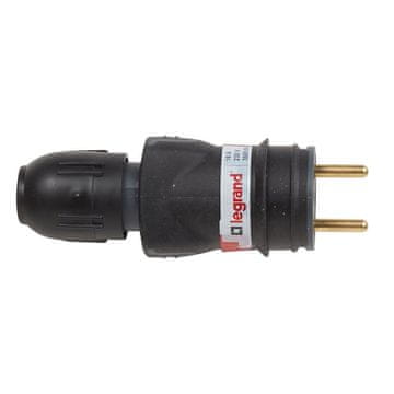 LEGRAND Vtič 2P+Z 16a IP44 črna guma+uvodnica
