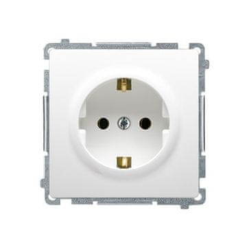 Enojna Schuko vtičnica z ozemljitvijo BMGSZ1.01/11 Osnovni modul bela