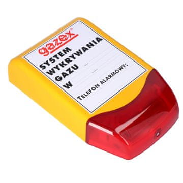 Optično-akustična sirena 110/103 dB + rdeča LED lučka, 12V