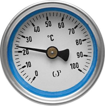 Termometer s številčnico 100 °C modre barve