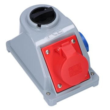 PCE Fiksna vtičnica s stikalom tipa "Combo-Pol" 16A 400V 3P+Z+N, vtičnica 230V