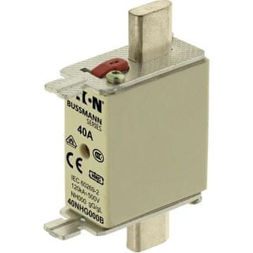 Eaton Talilni vložek, LV, 40 A, AC 500 V, NH000, gL/gG, IEC, dvojni indikator
