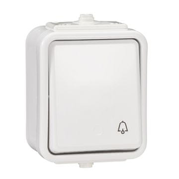 Schneider Electric Nadometni gumb "zvonec", IP44, bela CEDRA