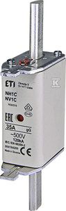 ETI NH1C GG 35A/500V KOMBINIRANA VAROVALNA VLOŽKA Z ZAKASNITVIJO