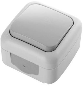 Panasonic Enopolno stikalo IP54, sivo PALMIYE