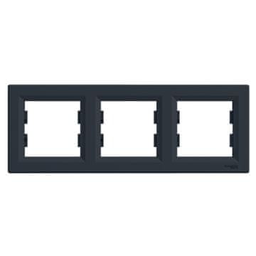 Schneider Electric Asfora 3-kraki horizontalni okvir, antracit