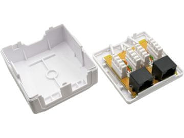 Nadometna vtičnica UTP kat. 6 2xRJ45 ALANTEC