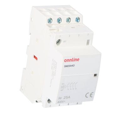 FF Modularni kontaktor, 4 NO kontakti, I=25A, napetost tuljave, U=230V AC, 2 ONNLINE modula