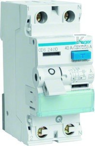Hager RCC.DIFERENC.ODKLOPNIK 1P+N 40A/30MA TIP A QUI