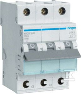 Hager PREOBREMENITEV MCB ICN=6000A 3P C 40A QUI