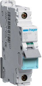 Hager PREOBREMENITEV MCB ICN=10000A/ICU=15KA 1P D 25