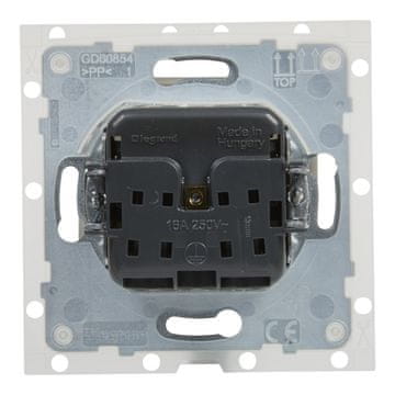 LEGRAND Vtičnica 2P+Z IP44 - 16 A - 250 V~ - avtomatski priključki - z zaklopom, BIA