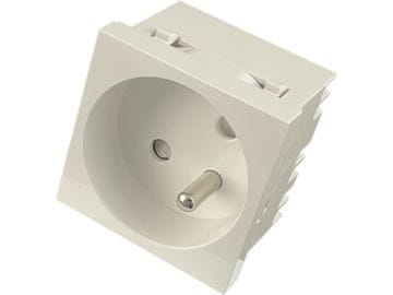 Modularna električna vtičnica 2P+Z, 45x45, standardna - primerna za vgradnjo