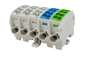 Simet Razdelilna blokovka - odcepna Al/Cu 80150 SIMBLOCK siva/modra/zelena SCB 25-5X