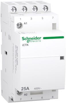 Schneider Electric Modularni kontaktor, Acti9 iCTK50-25-40-230 25A 4NO 50Hz 220/240 VAC, brez možnosti