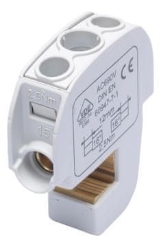 Simet Izolirana tirna sponka SBB 16 86105 SIMBLOCK, siva