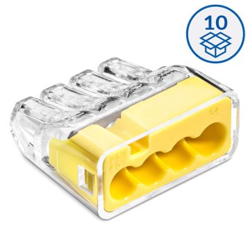 Simet Hitri konektor SCP3 B10, prozoren/rumen (paket = 10 kosov)