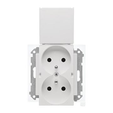 Dvojna vtičnica za izvedbo IP44 s tesnilom (modul) 16 A, 250 V~,