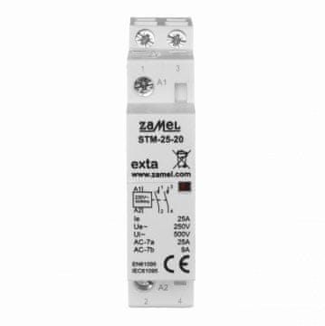 Zamel Modularni montažni kontaktor 25A, 2xNO, 230V AC STM-25-20