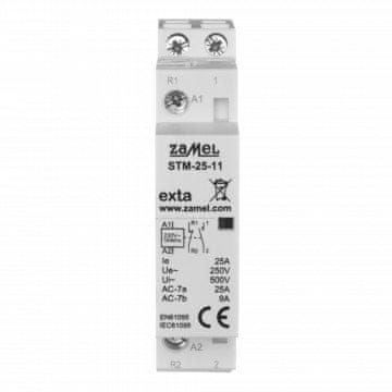 Zamel Modularni montažni kontaktor 25A, 1xNO + 1xNC, 230V AC STM-25-11