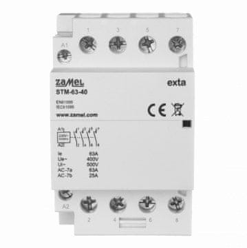 Zamel Modularni montažni kontaktor 63A, 4xNO, 230V AC STM-63-40