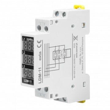 Zamel Modularni, trifazni, digitalni indikator napetosti LDM-11