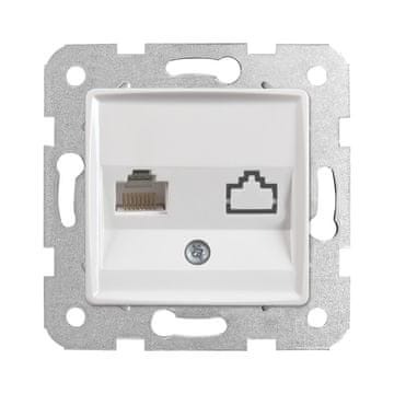 Panasonic Računalniška vtičnica 1xrj45 cat.5e, LINNERA S bela