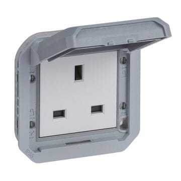 LEGRAND Enojna vtičnica z ozemljitvijo, britanski standard 2P+Z, vijačni priključki,