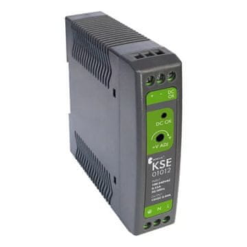 Caimi Brevetti Preklopni napajalnik KSE 01012P 230/12VDC 0,84A 9,6W za DIN letev, Uporabno najmanj: 85-