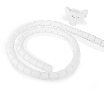 Nedis Urejanje kablov | Spiralni tulec | 1 kos | Največja debelina kabla: 32 mm | PE | Bela