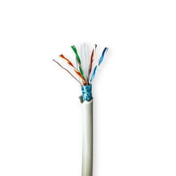 Nedis Omrežni kabel Roll | CAT6 | Nasedlo | F/UTP | Bakrena palica | 100,0 m | Notranji | Okrogla | LSZH | Siva | Darilna škatla