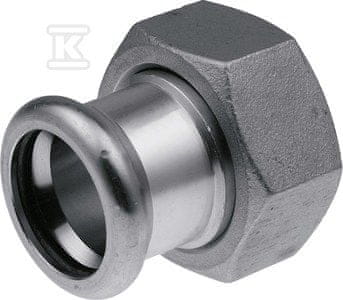 28X1 1/4" VIJAČNI PRIKLJUČEK ZA TEKOČINO, PLOŠČATO TESNILO, INOX PRE