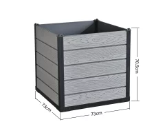 Bello Giardino Vrtni lonec Praktični cvetlični lonec Kvadratni cvetlični lonec 73x73x70,5 cm