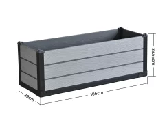 Bello Giardino Vrtni lonec Eleganten cvetlični lonec Pravokotni cvetlični lonec 105x39x36,55 cm