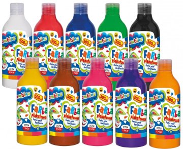 Barva za šolske plakate Bambino 500 ml 10 barv