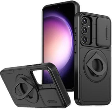 GS Oklepni ovitek za Samsung Galaxy A54 za MagSafe, CamShield Magnet, črn