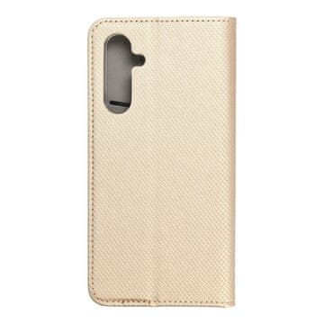 Overboard Ovitek za Samsung Galaxy A14 4G/5G, pametni magnet, zlat + 9H steklo
